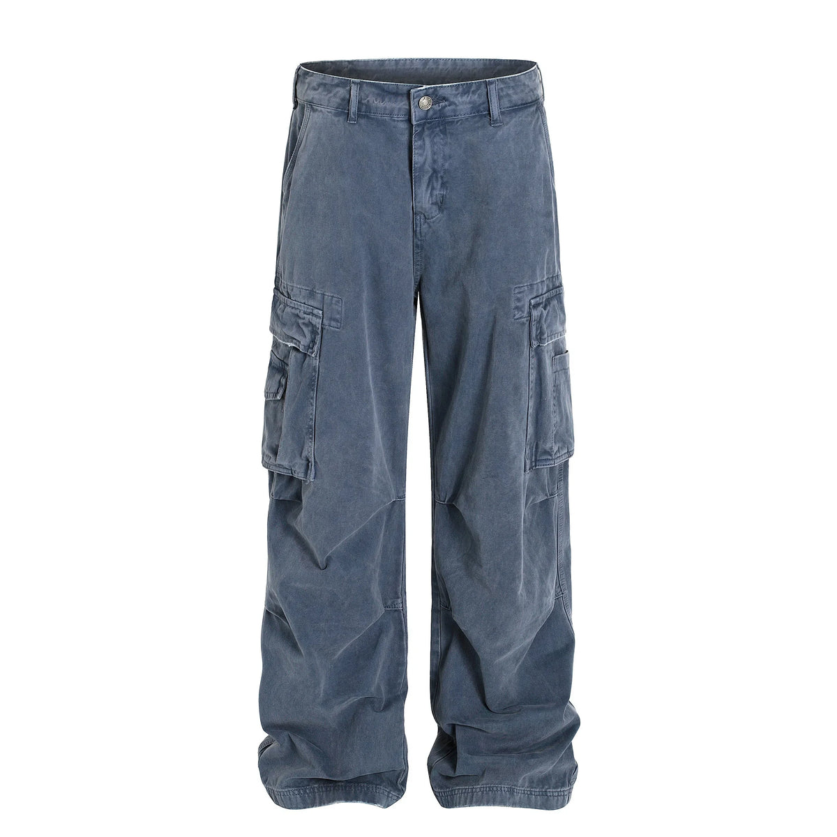 Washed Blue Cargo Pants