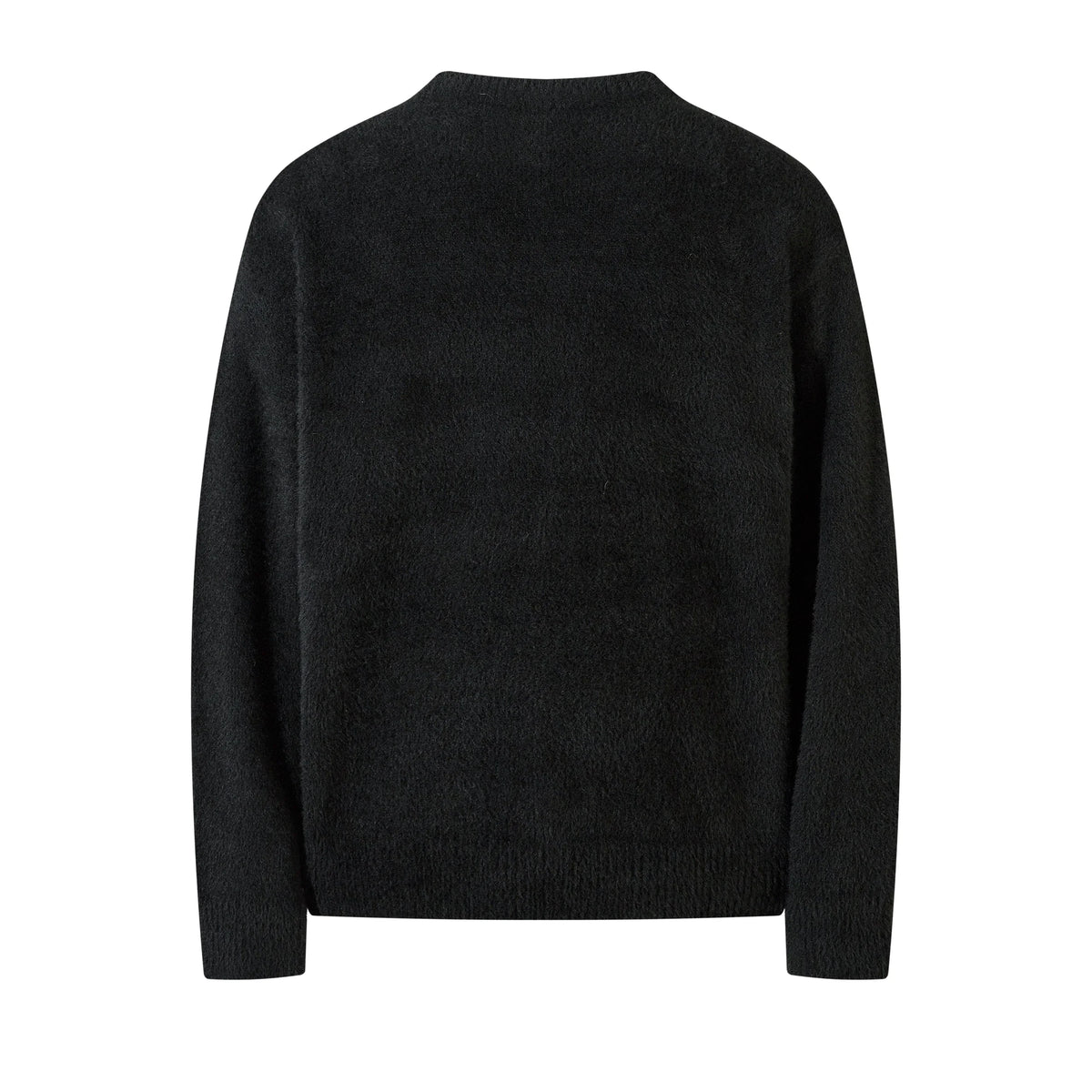 Statement Text Fuzzy Knit Sweater
