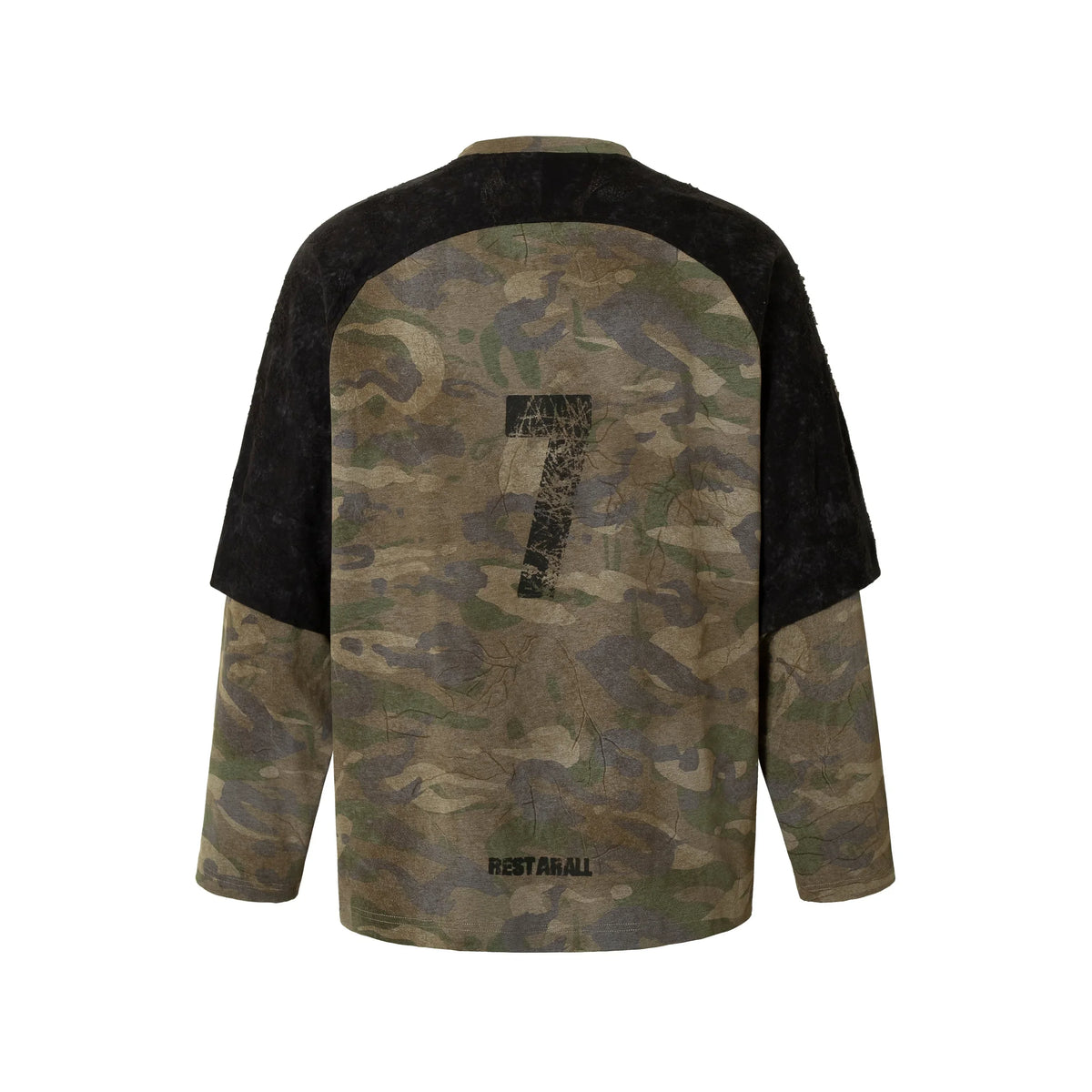 Camo Patchwork Long Sleeve Tee