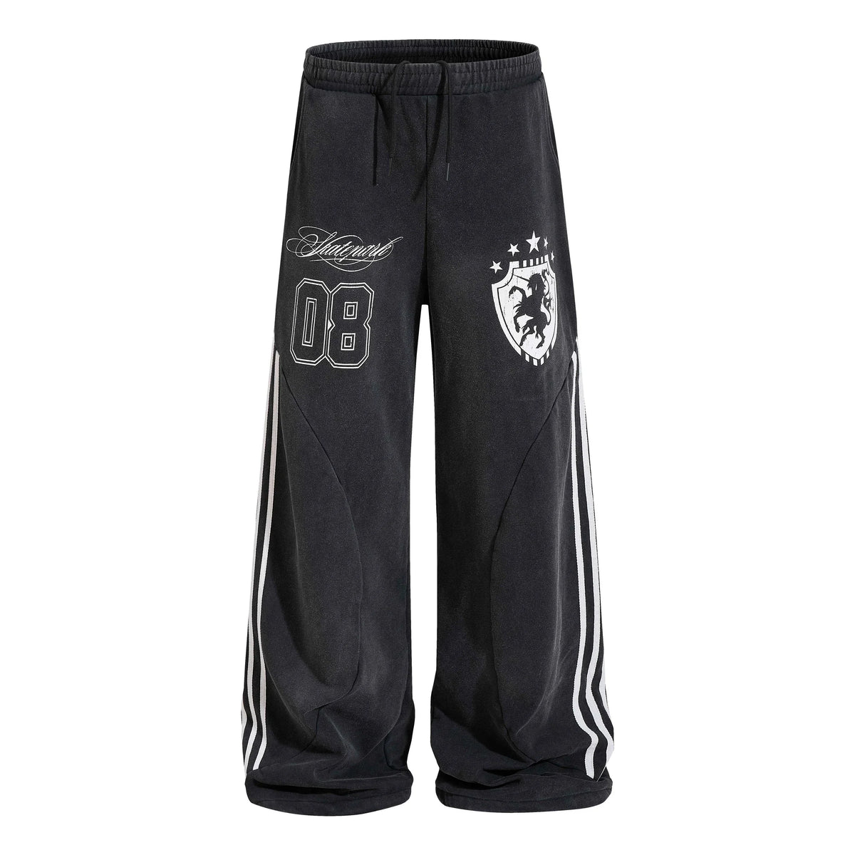 Wide-Leg Track Sweatpants