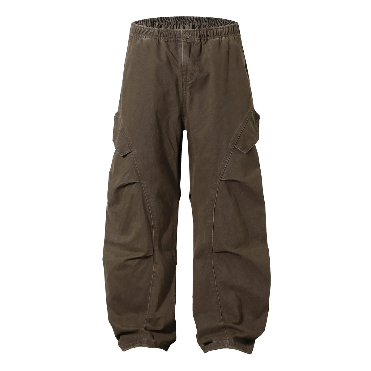 Curved-Pocket Baggy Cargo Pants