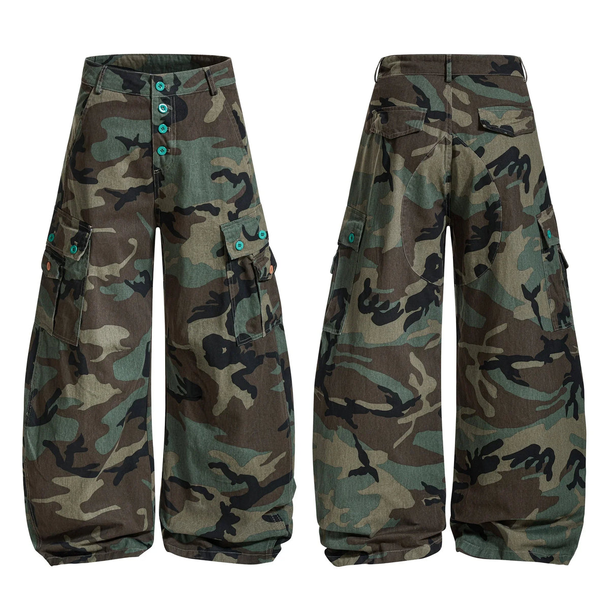 Classic Camo Wide Cargo Pants