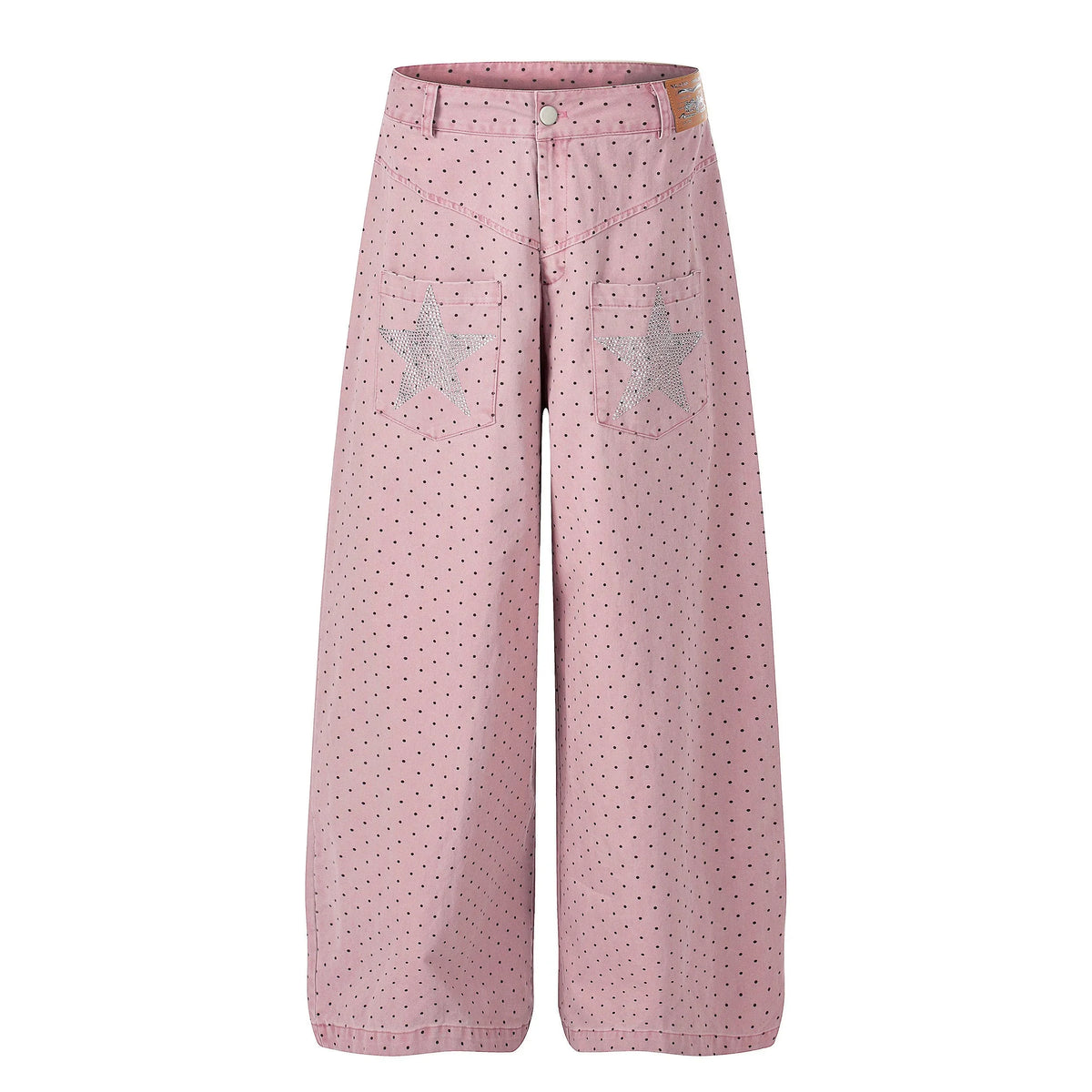 “Polka Star Wide-Leg Pants”