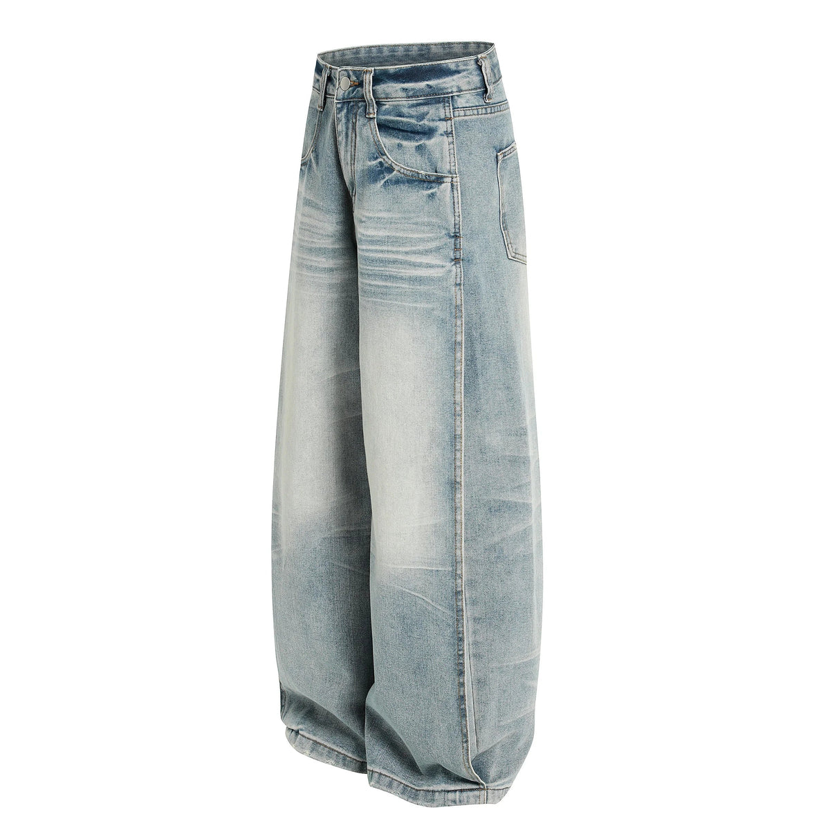 Vintage Fade Wide-Leg Denim Pants
