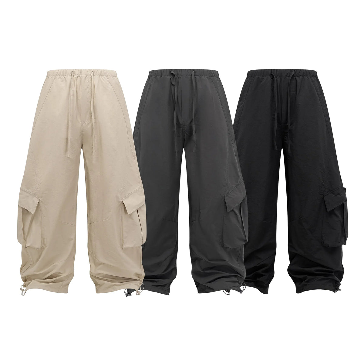 Wide-Leg Utility Cargo Pants