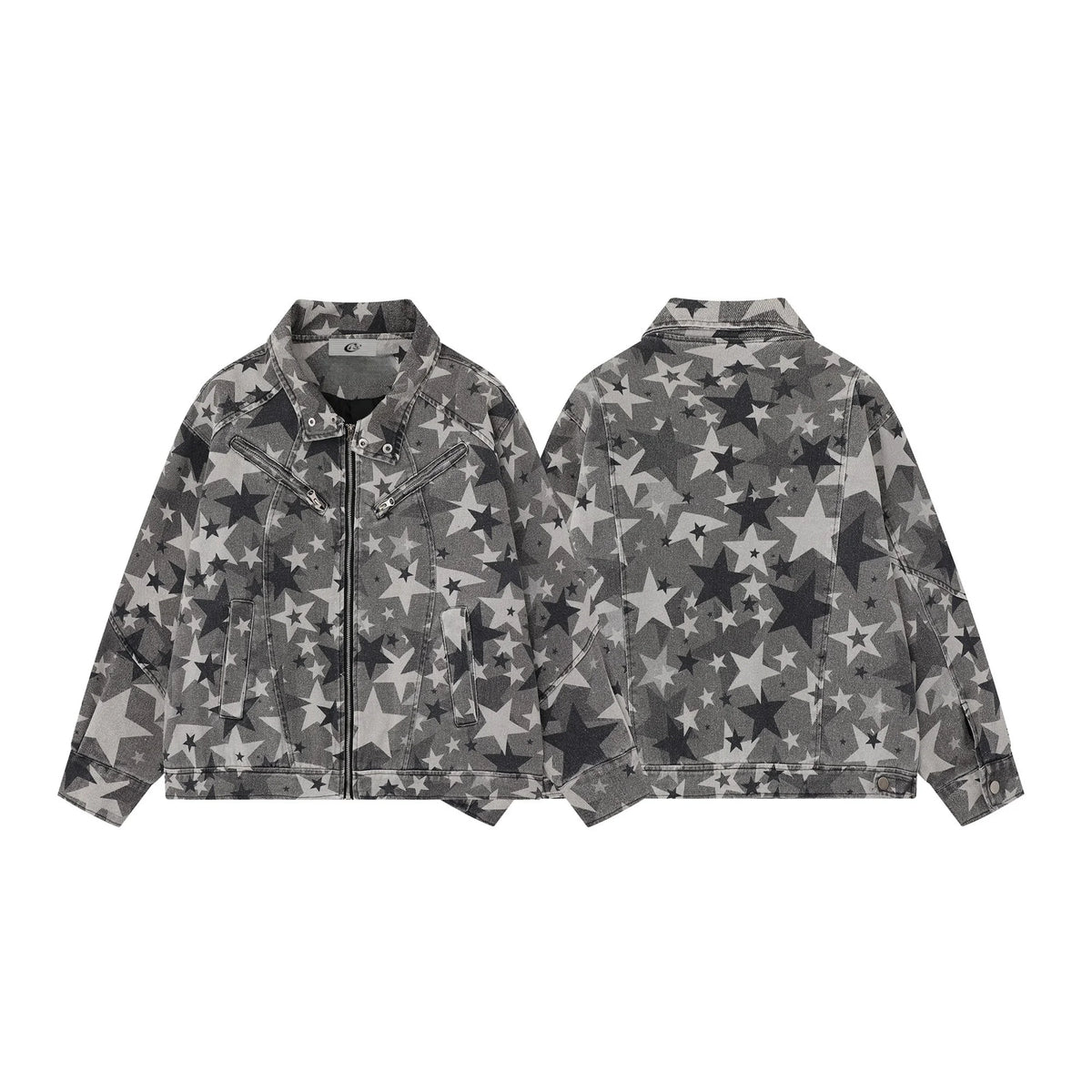 Star Pattern Denim Jacket