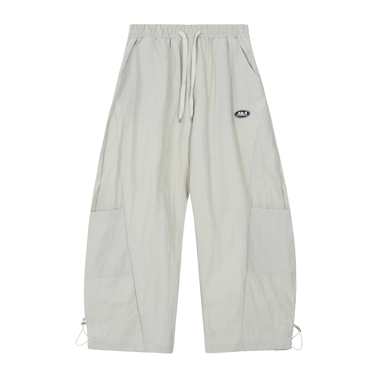 Nylon Patch Wide-Leg Cargo Pants