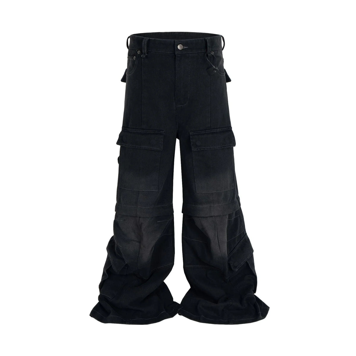 Black Multi-Pocket Cargo Pants