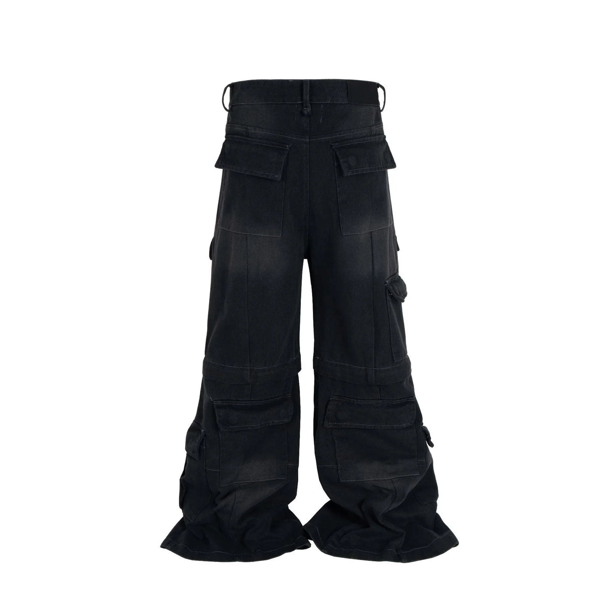 Black Multi-Pocket Cargo Pants