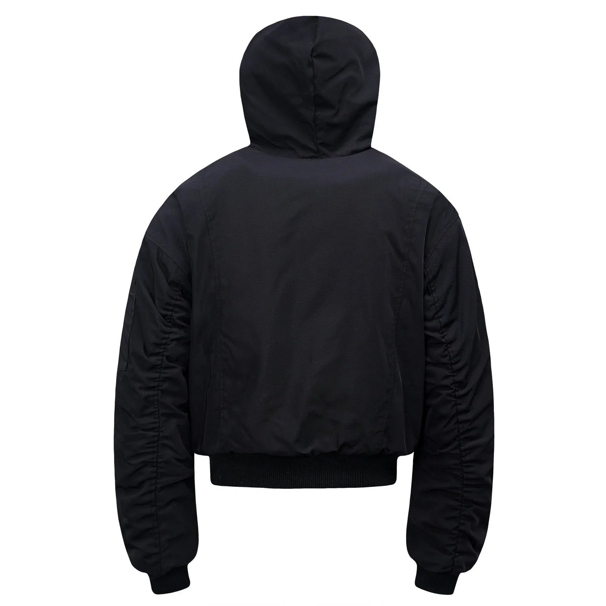 Fur-Trimmed Nylon Bomber Jacket