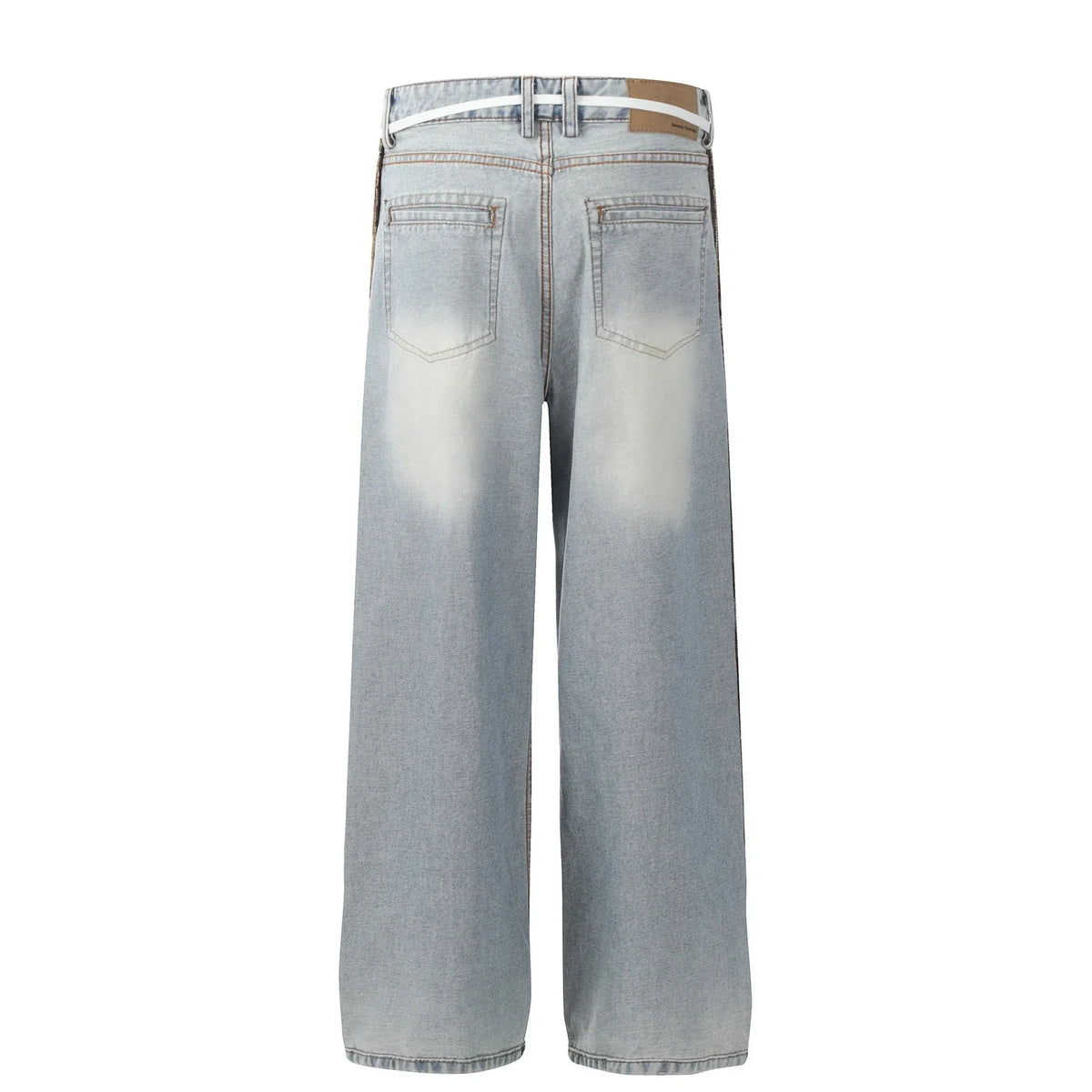 Vintage Panel-Detail Wide-Leg Jeans