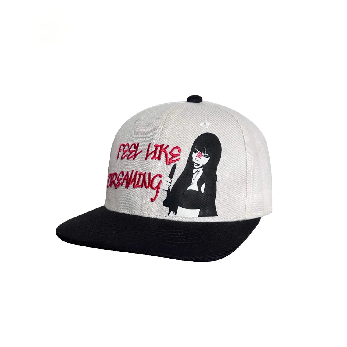 3D Embroidered Adjustable Flat-Brim Cap