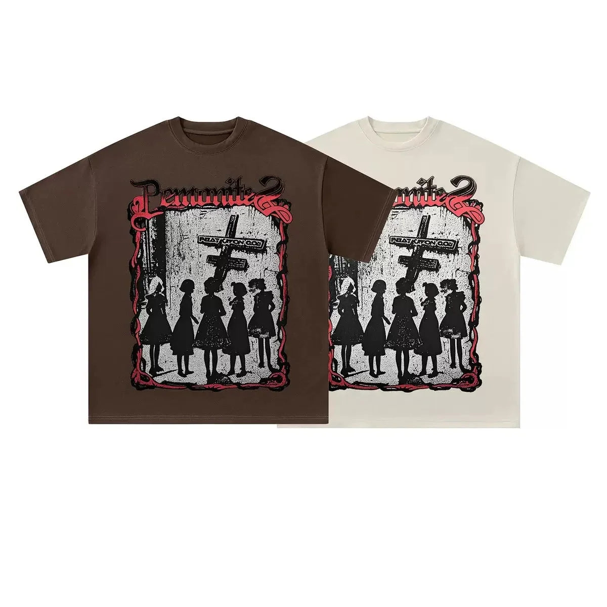 Gothic Cross Graphic Cotton Tee