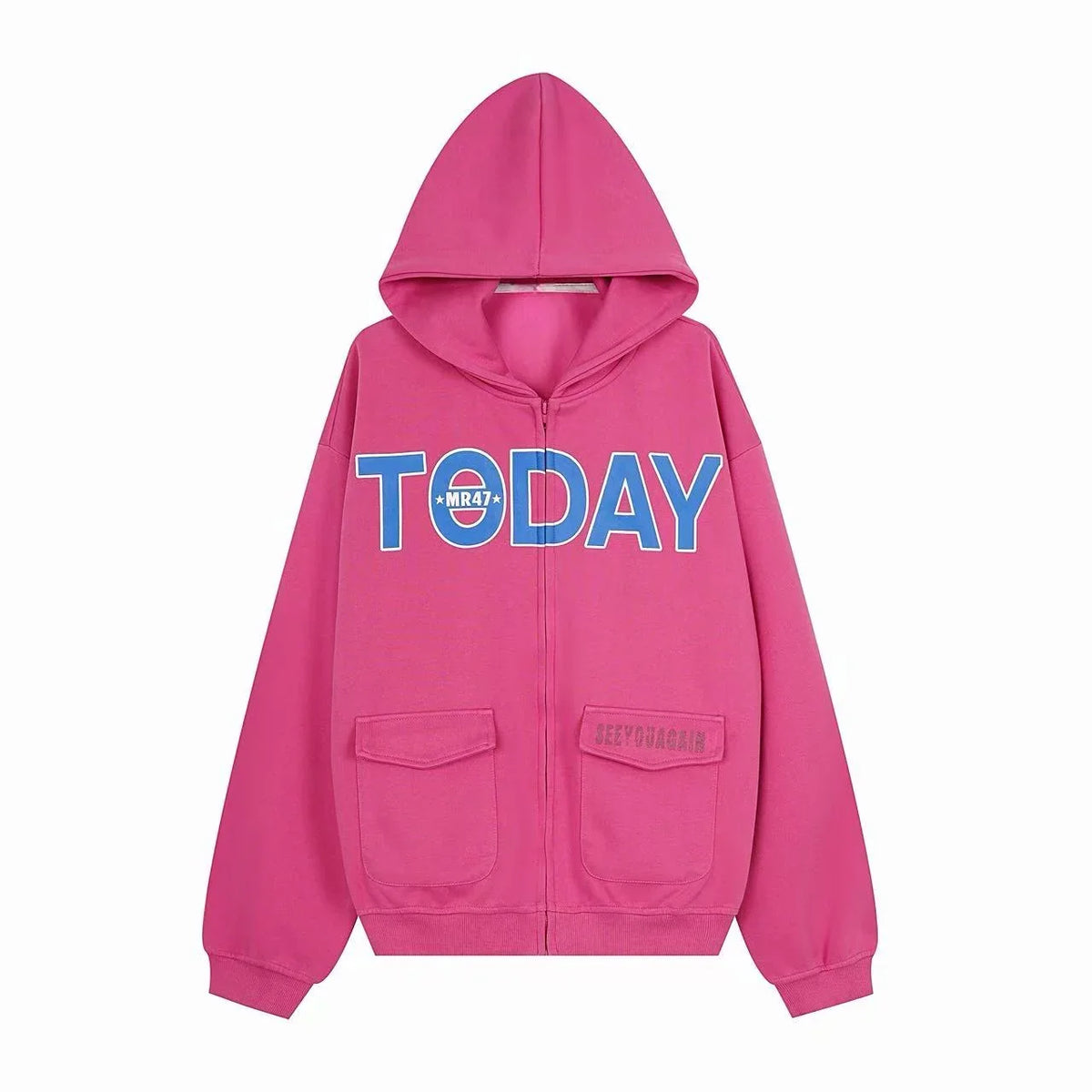 Today Graphic Zip-Up Hoodie