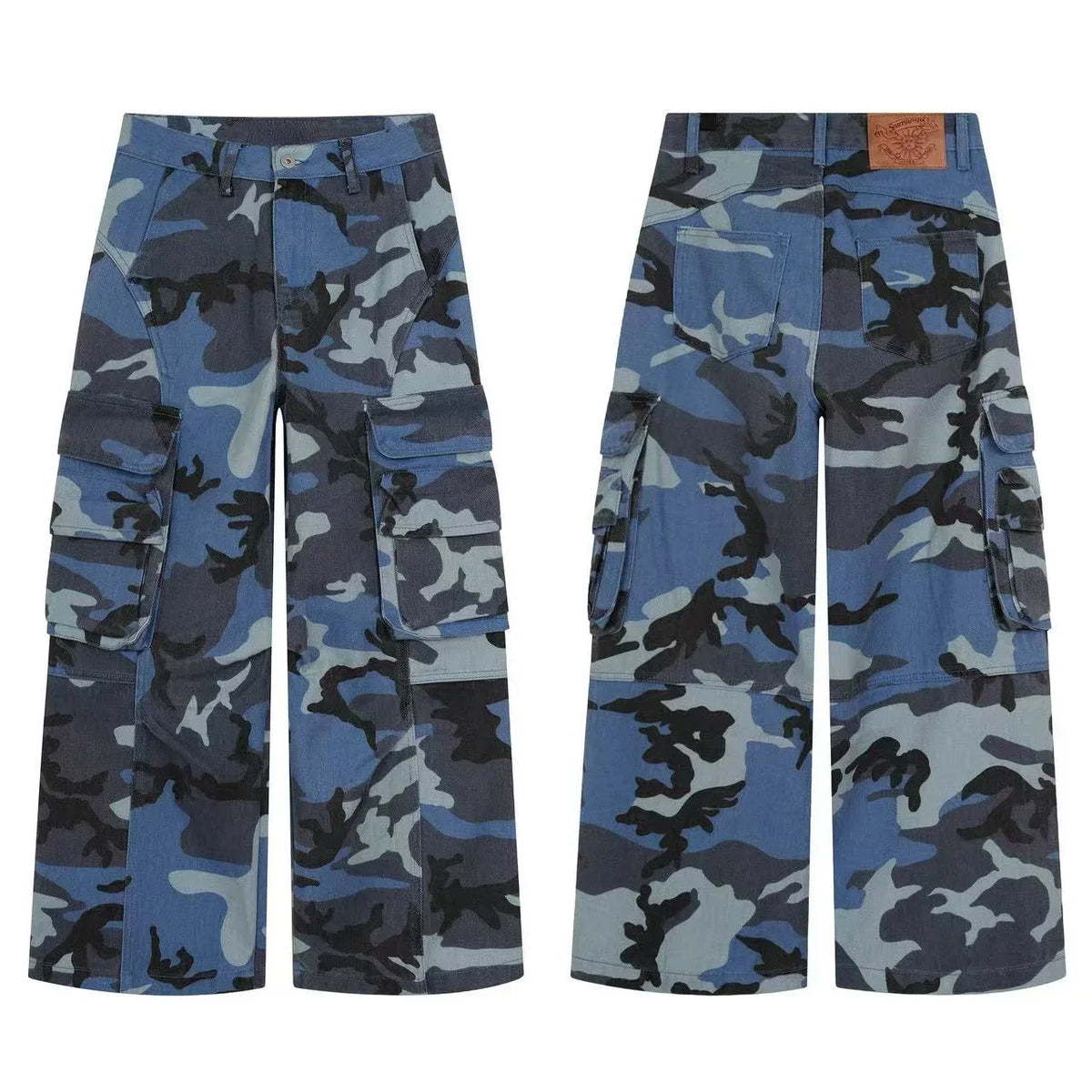 Blue Camo Cargo Pants