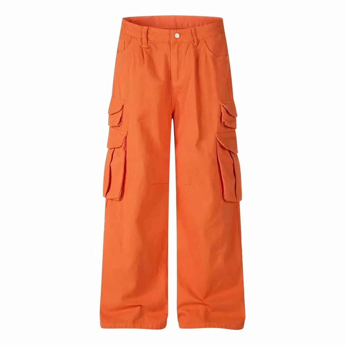 Multi-Pocket Wide-Leg Cargo Pants