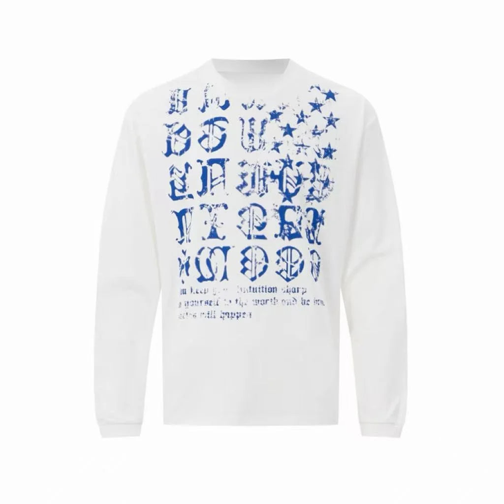 Distressed Gothic Graphic Long Sleeve Tee