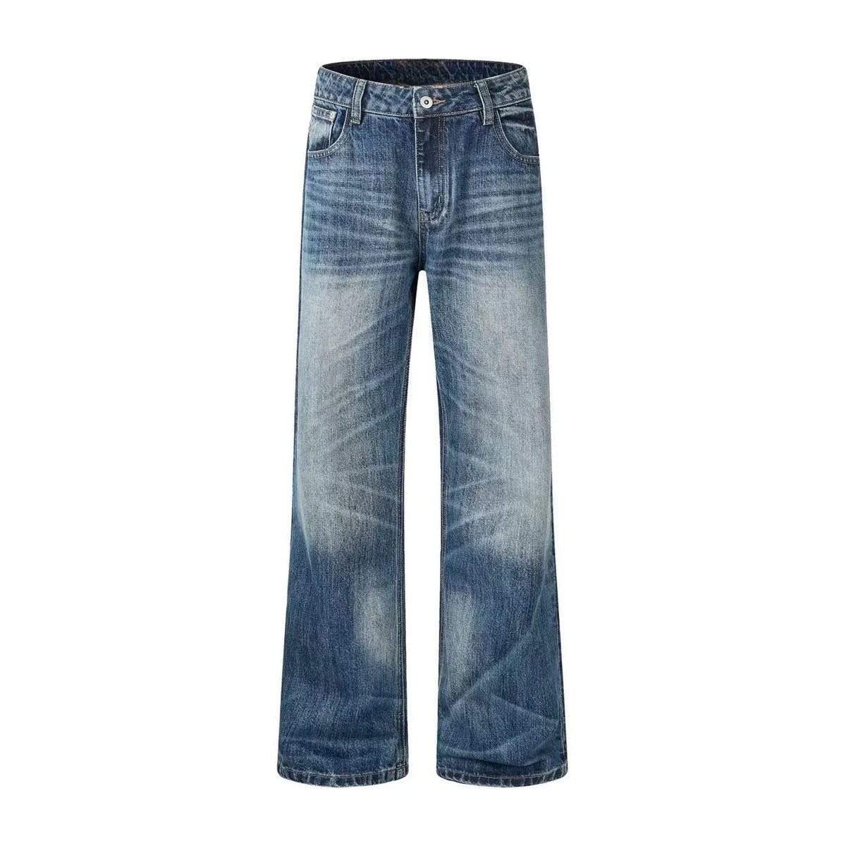 Vintage Washed Wide-Leg Jeans