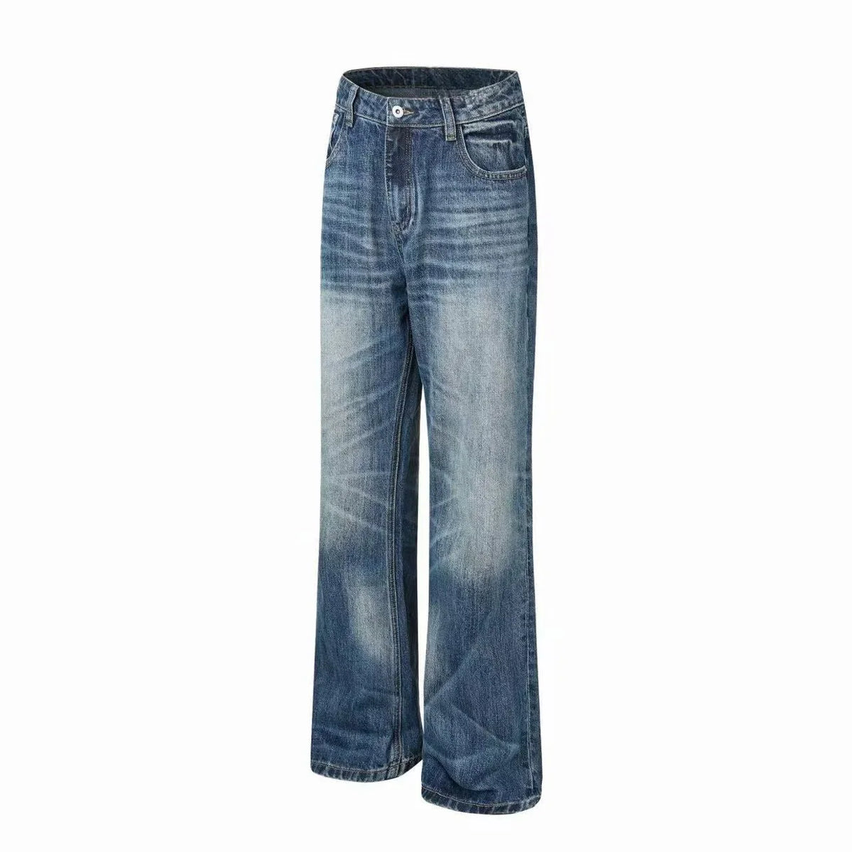 Vintage Washed Wide-Leg Jeans