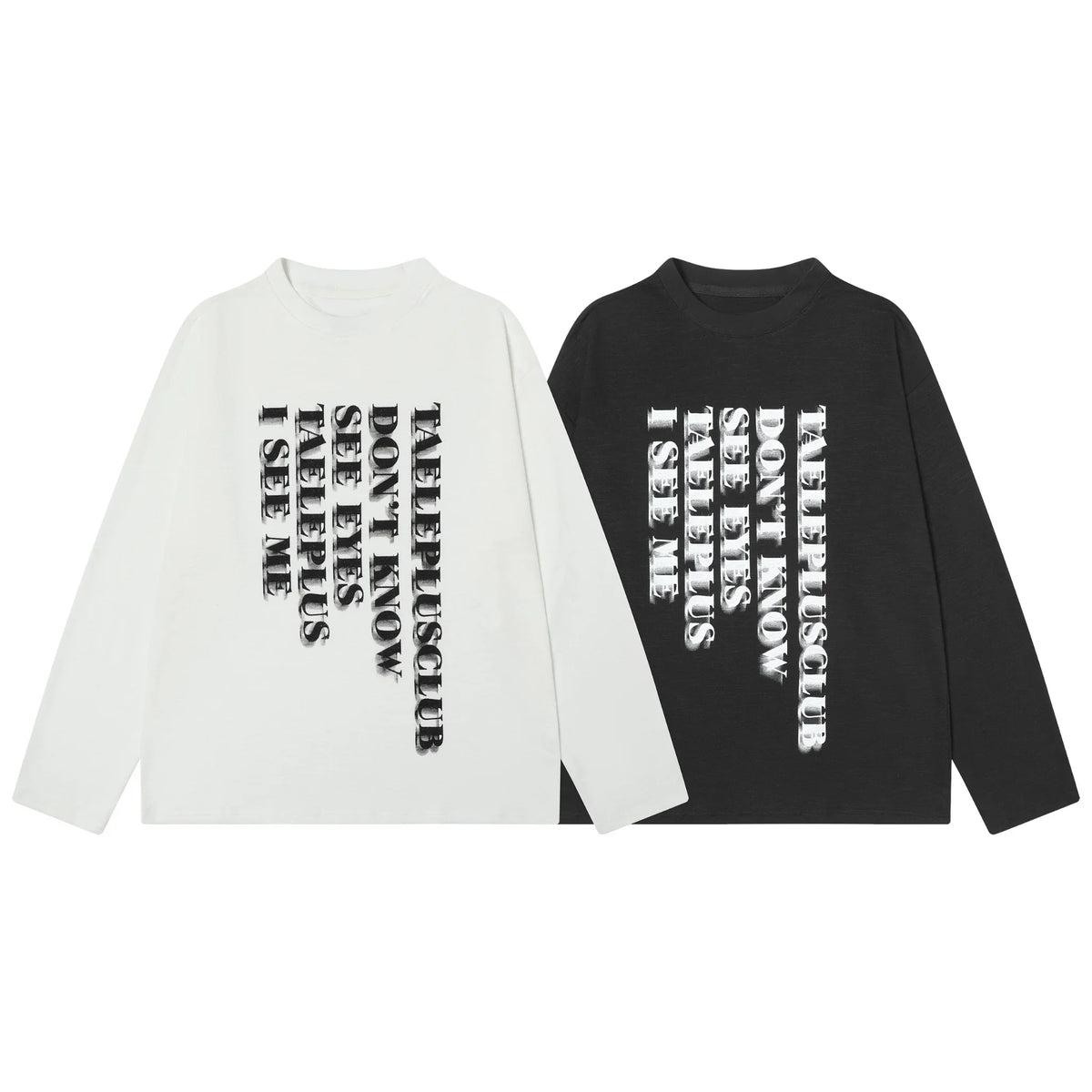 Vertical Shadow Graphic Long Sleeve Tee