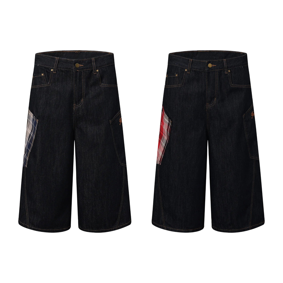Patchwork Denim Jorts