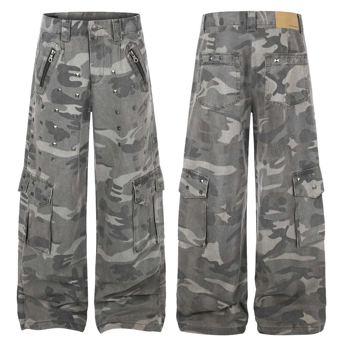 Studded Camo Cargo Pants
