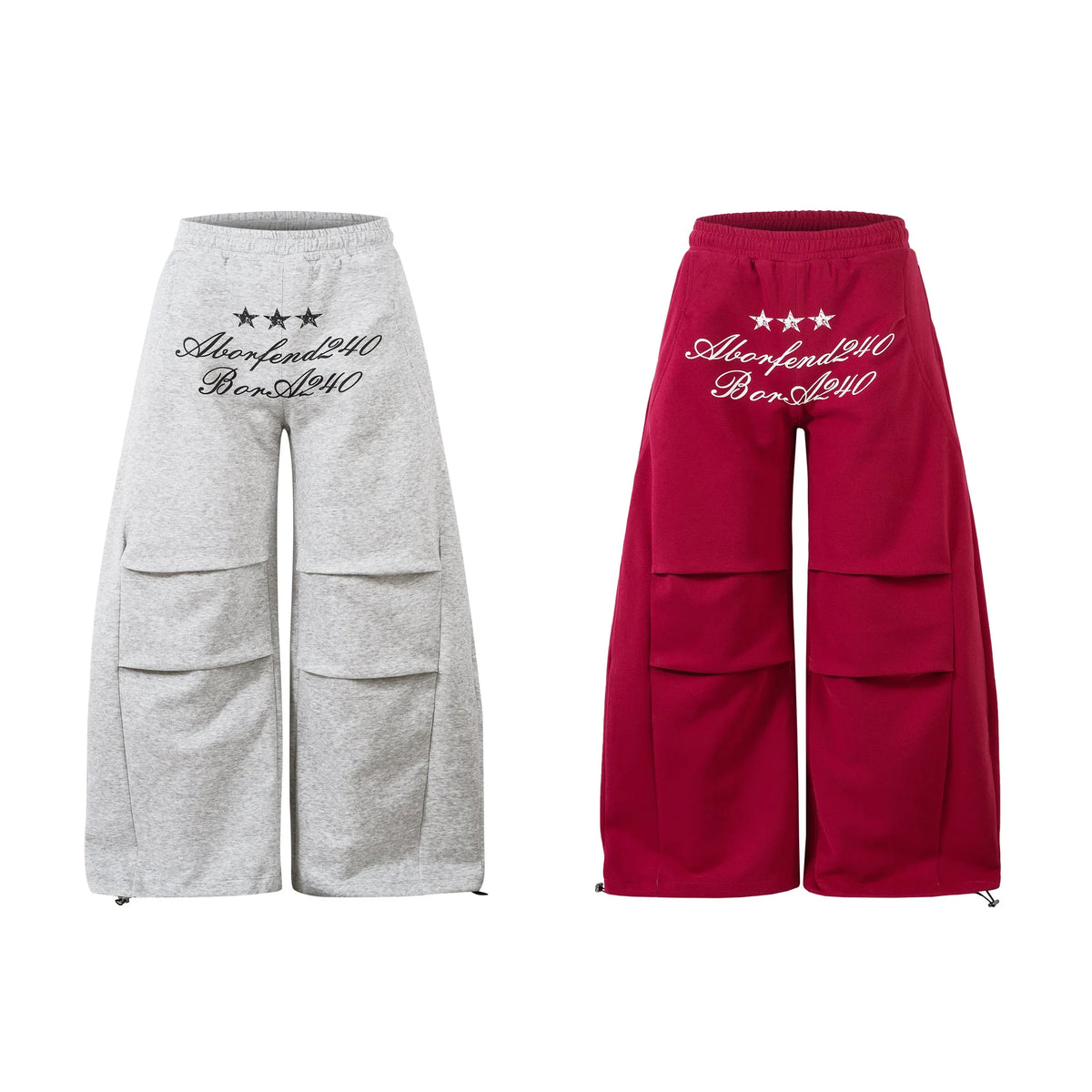 Embroidered Multi-Pocket Sweat Cargo Pants