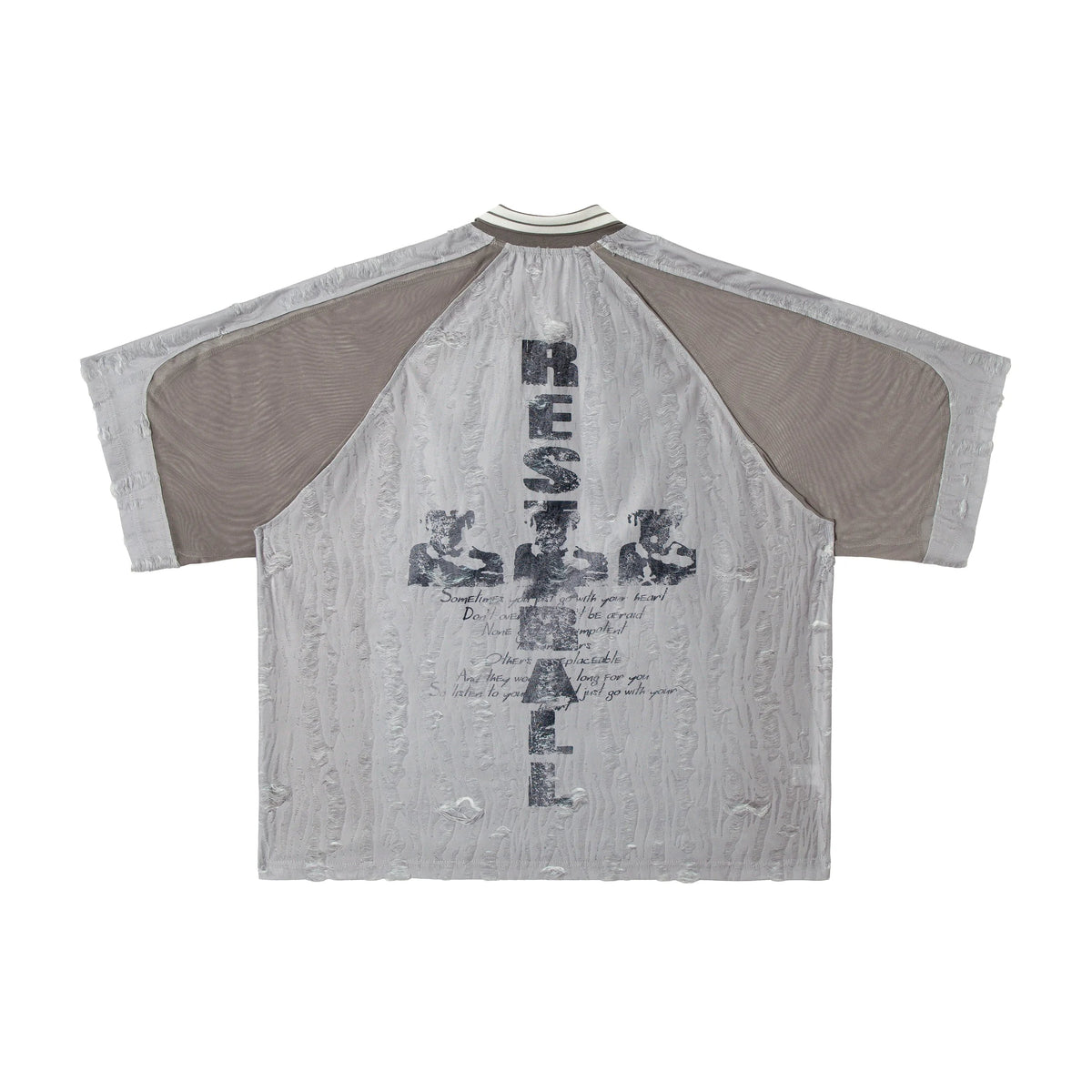 Textured Mesh Patchwork Tee