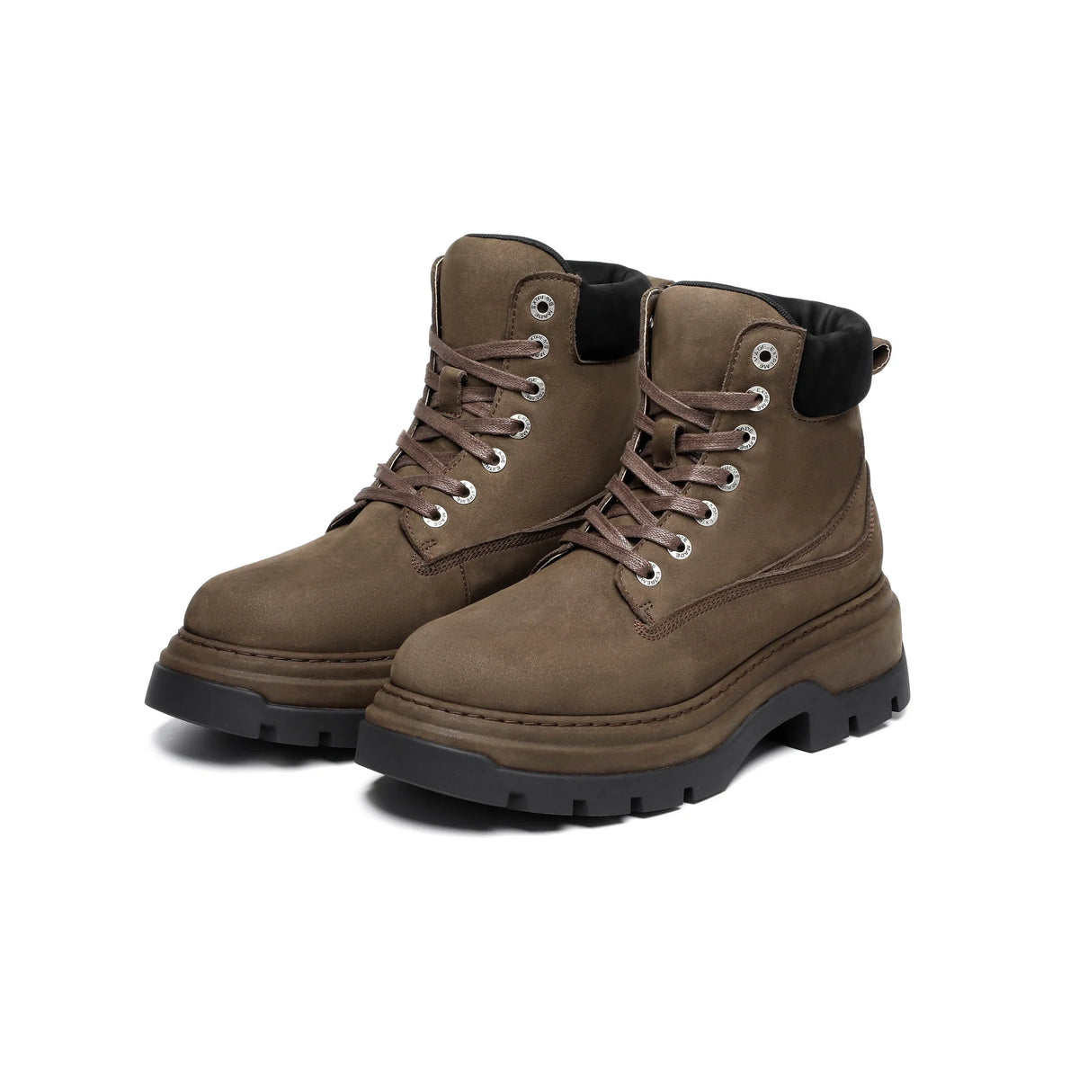 Classic Leather Lace-Up Boots