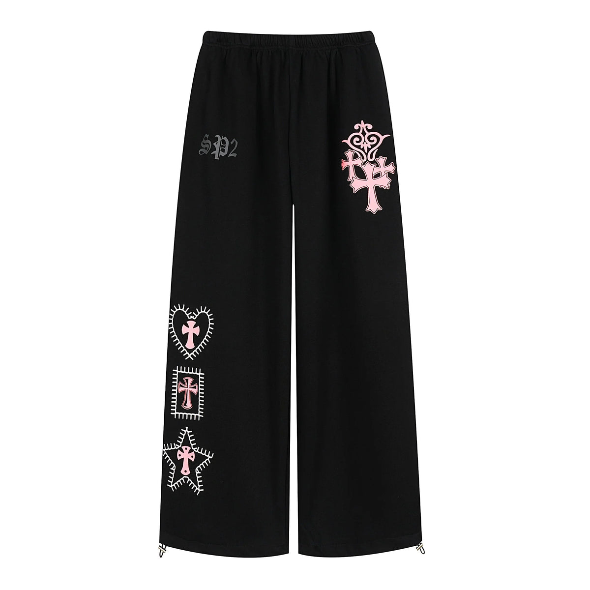 Gothic Cross Graphic Sweatpants