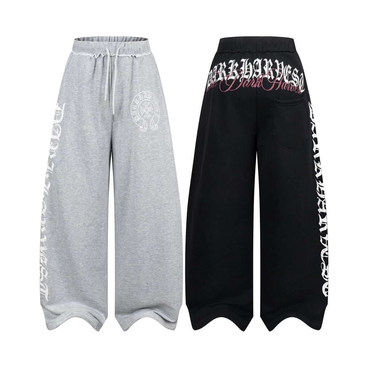Gothic Wave-Hem Sweatpants