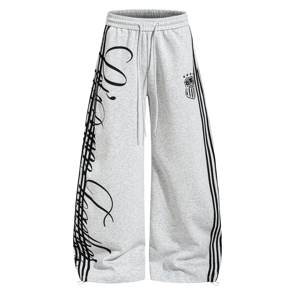 Script Stripe Wide-Leg Sweatpants