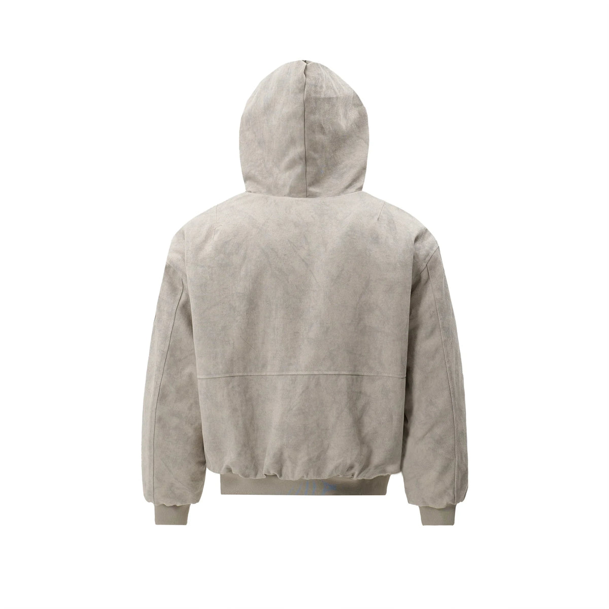 Faux-Shearling Lined Washed Hooded Jacket