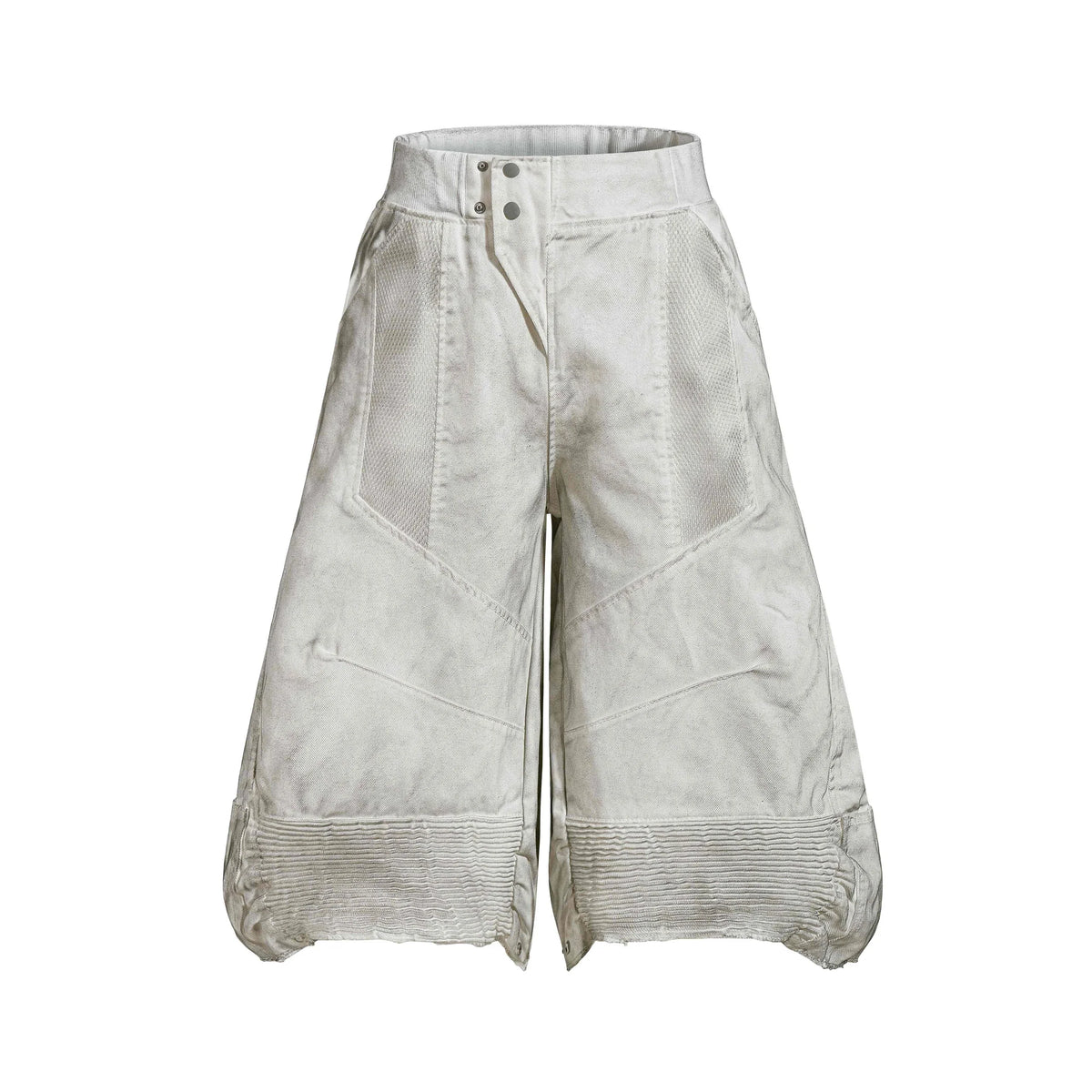 Moto Panel Denim Shorts