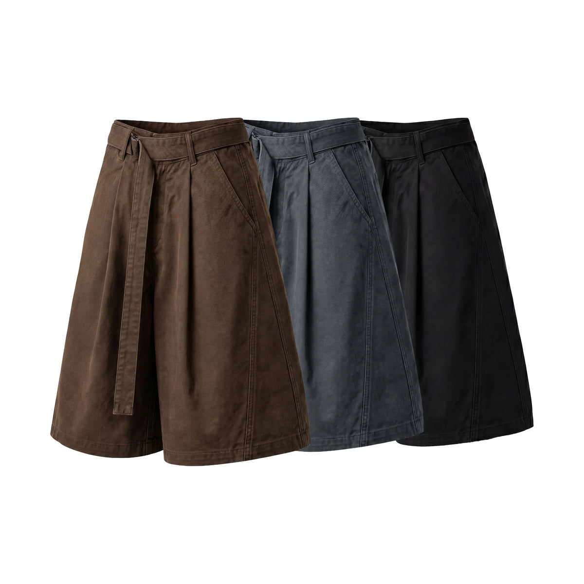 Belted Wide-Leg Short