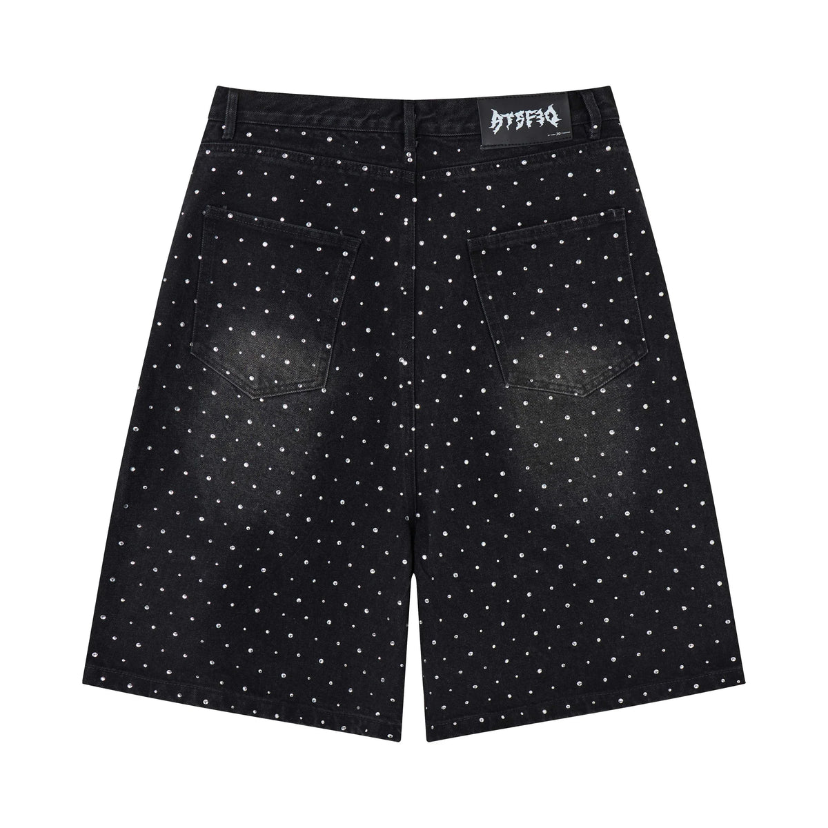 Pearl Studded Denim Shorts