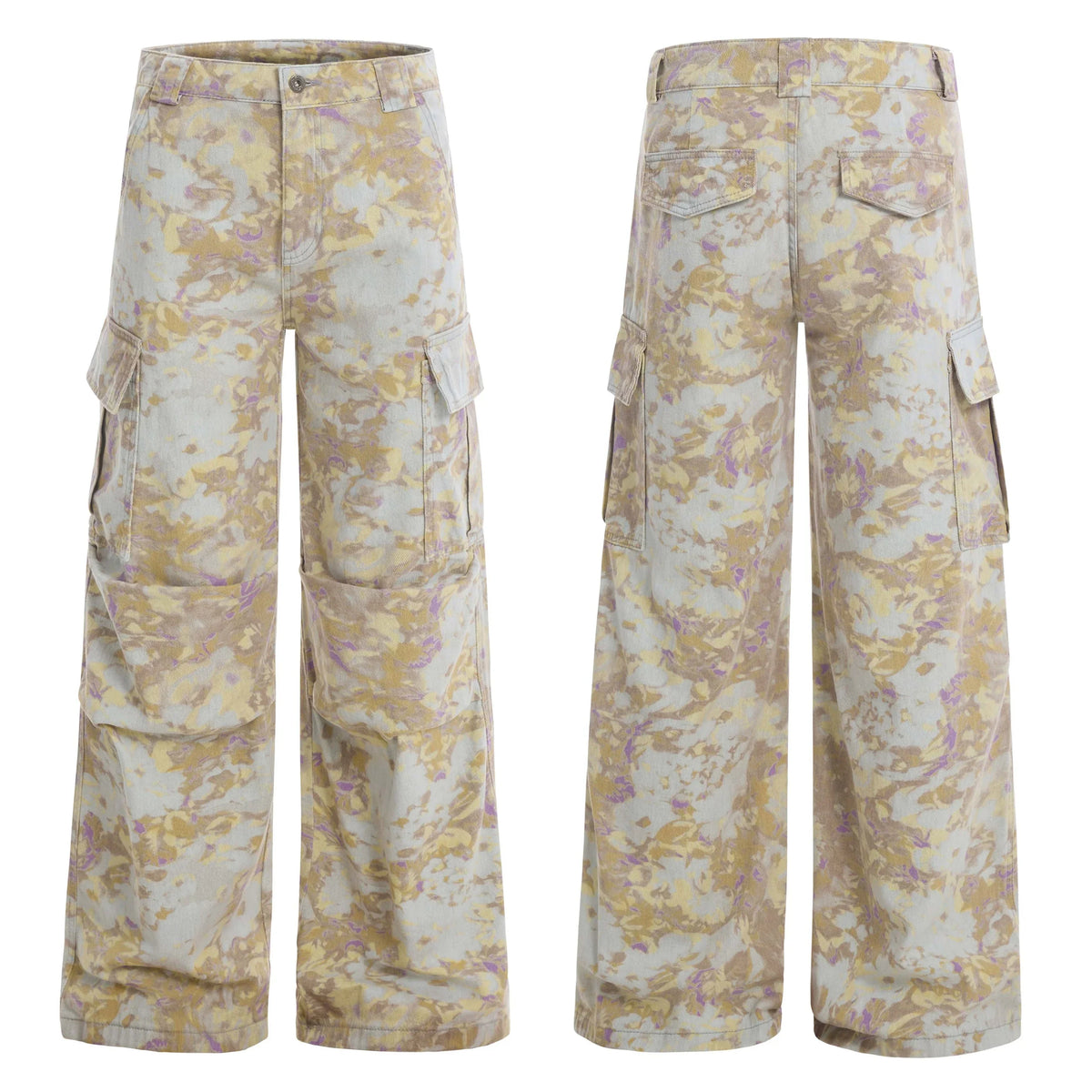 Abstract Camo Cargo Pants