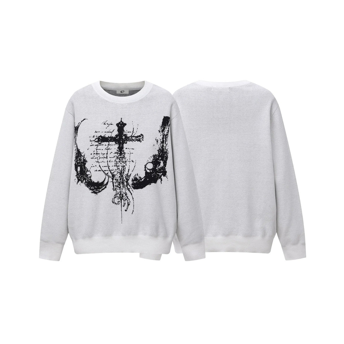 Gothic Cross Knit Sweater