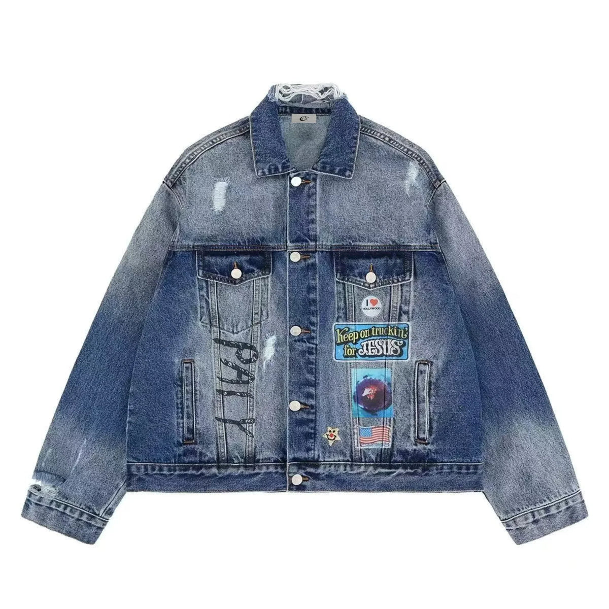 Vintage Patch Denim Jacket