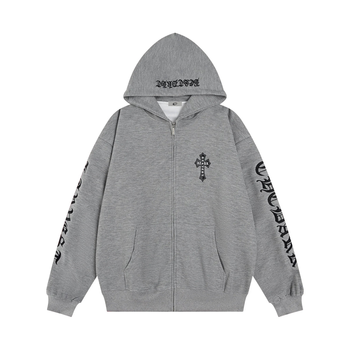 Gothic Script Zip Hoodie