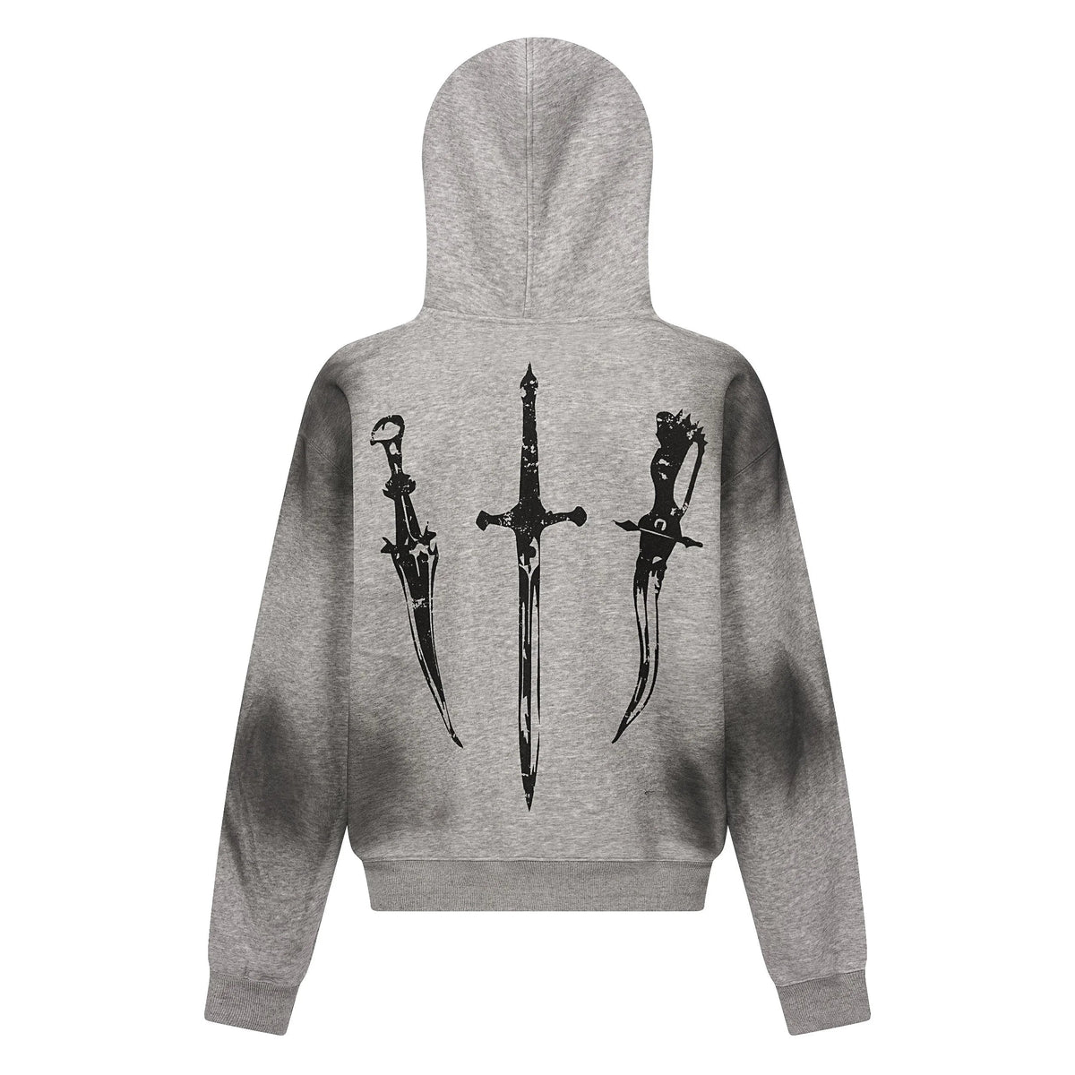 Gothic Fur-Trim Zip-Up Hoodie