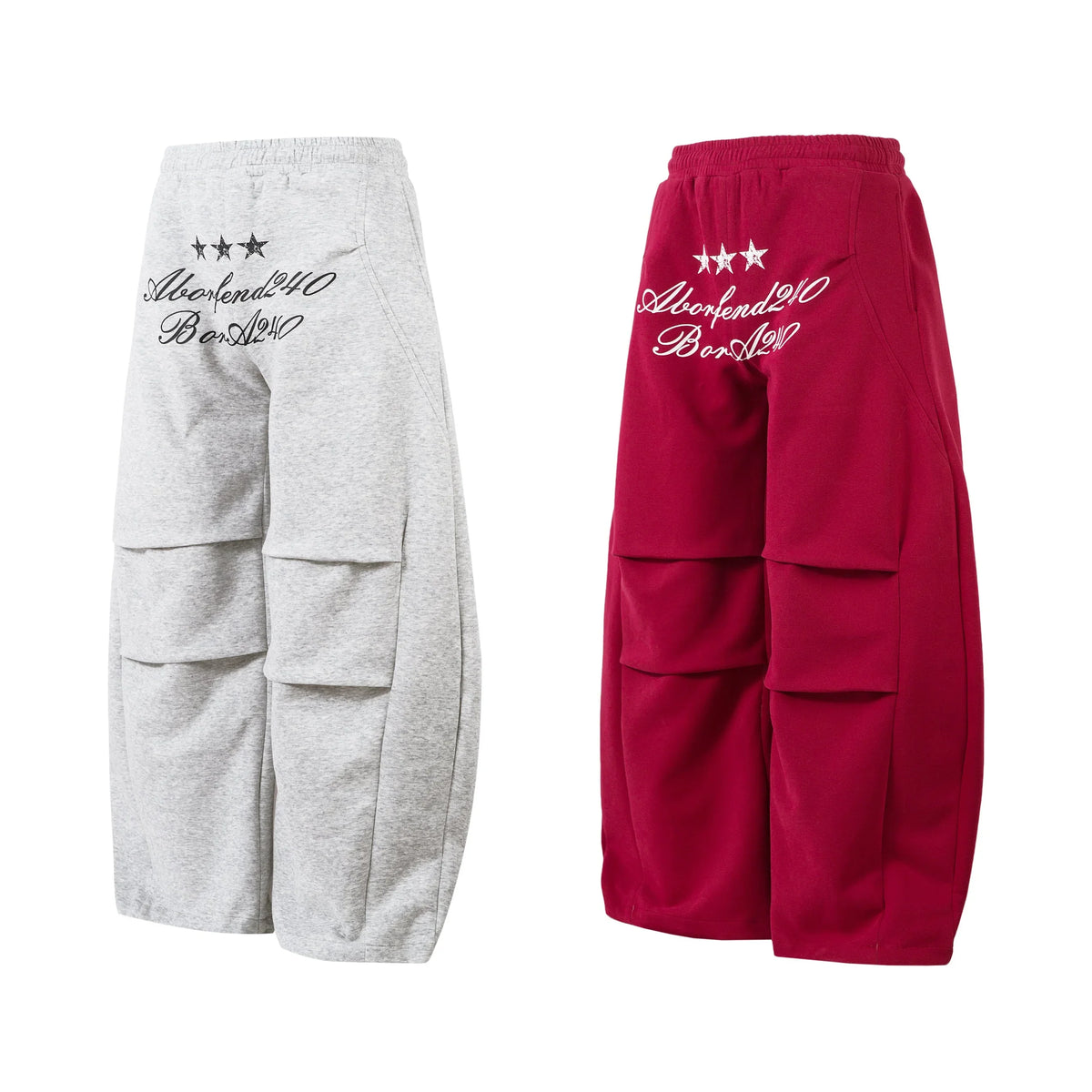 Embroidered Multi-Pocket Sweat Cargo Pants