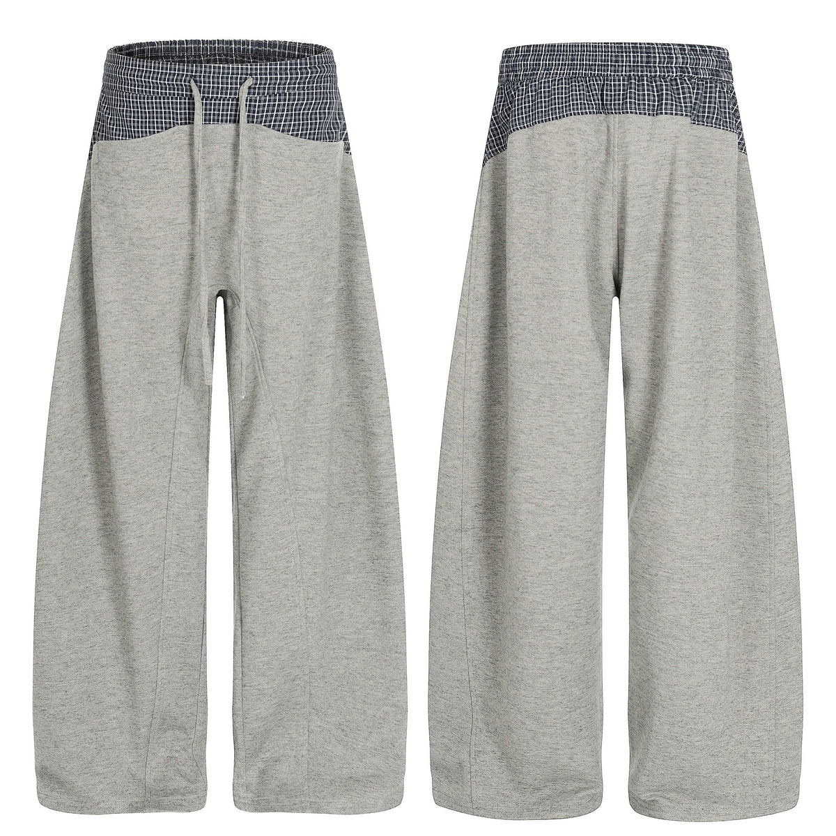 Layered Waist Wide-Leg Mesh Pants