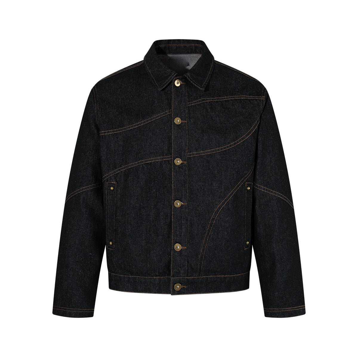 Curved Seam Denim Jacket