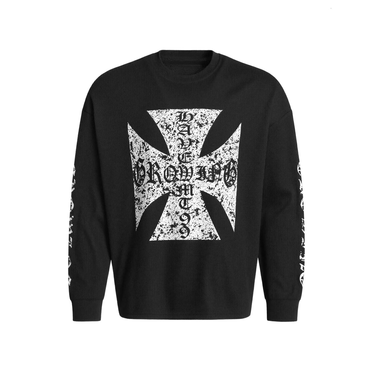 Gothic Cross Knit Sweatshirt
