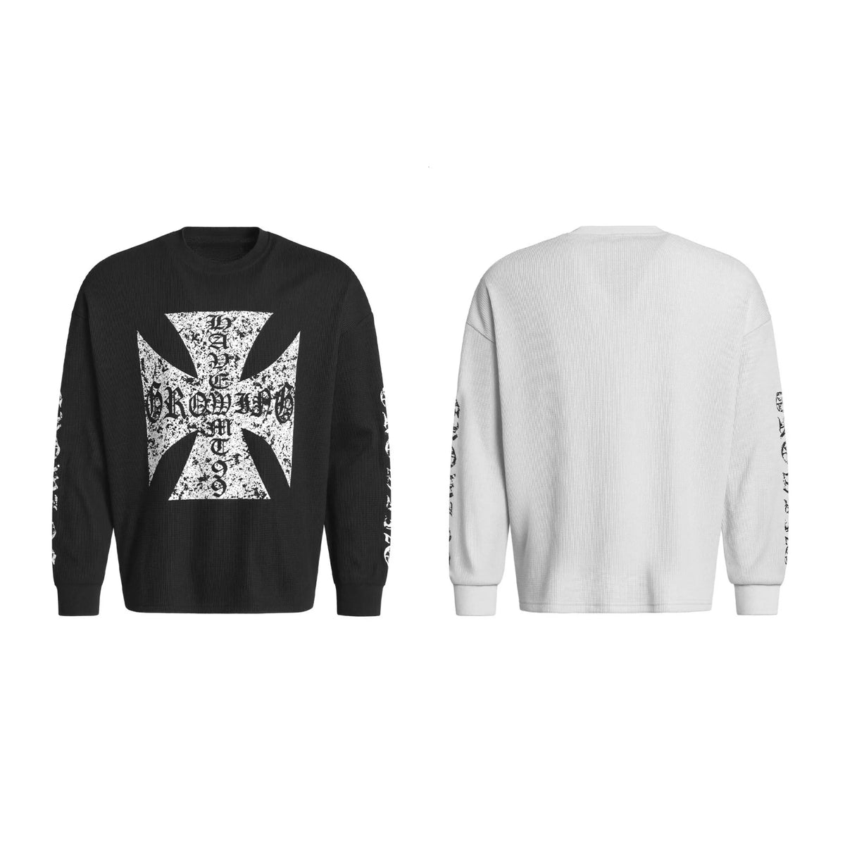 Gothic Cross Knit Sweatshirt