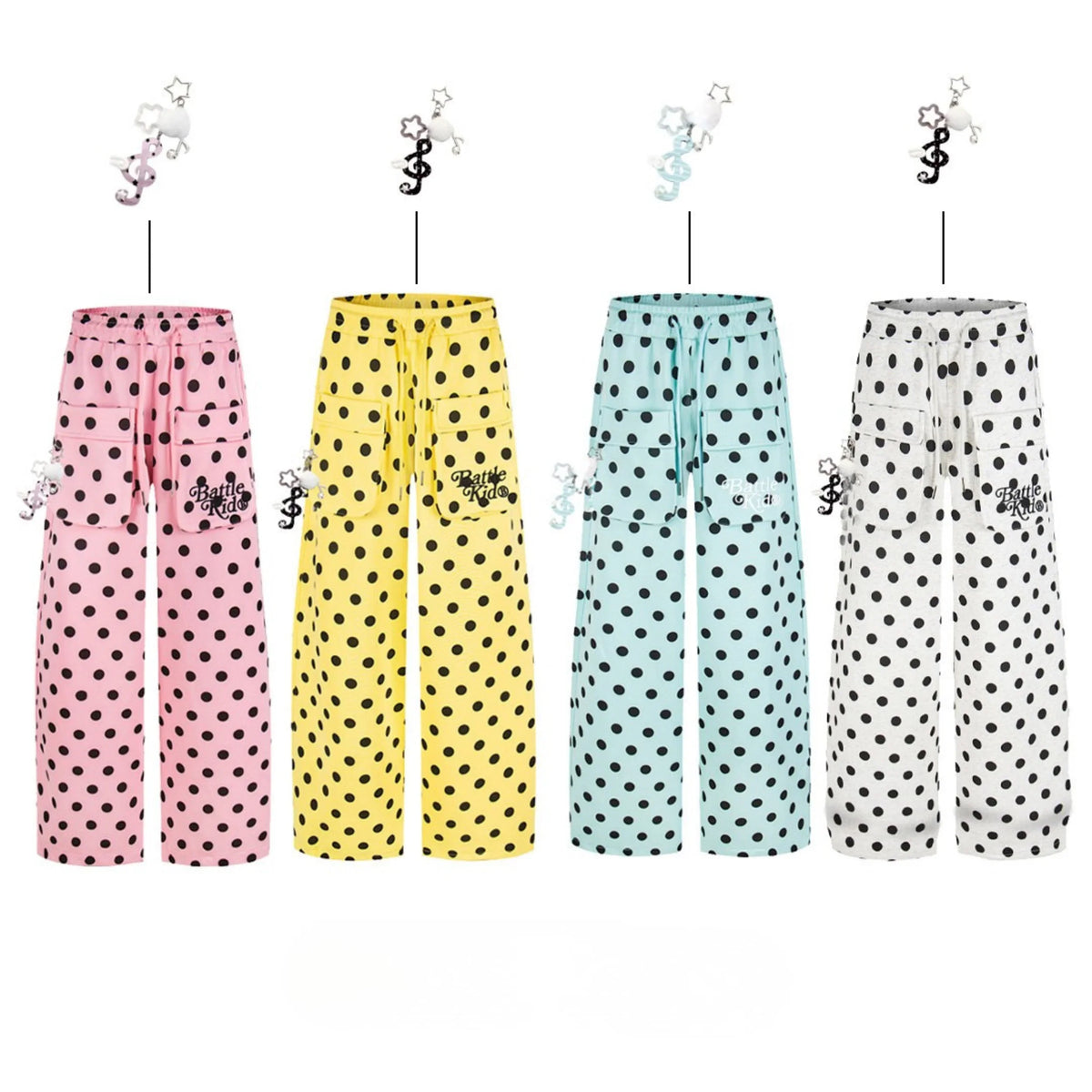 Polka Dot Cargo Pants