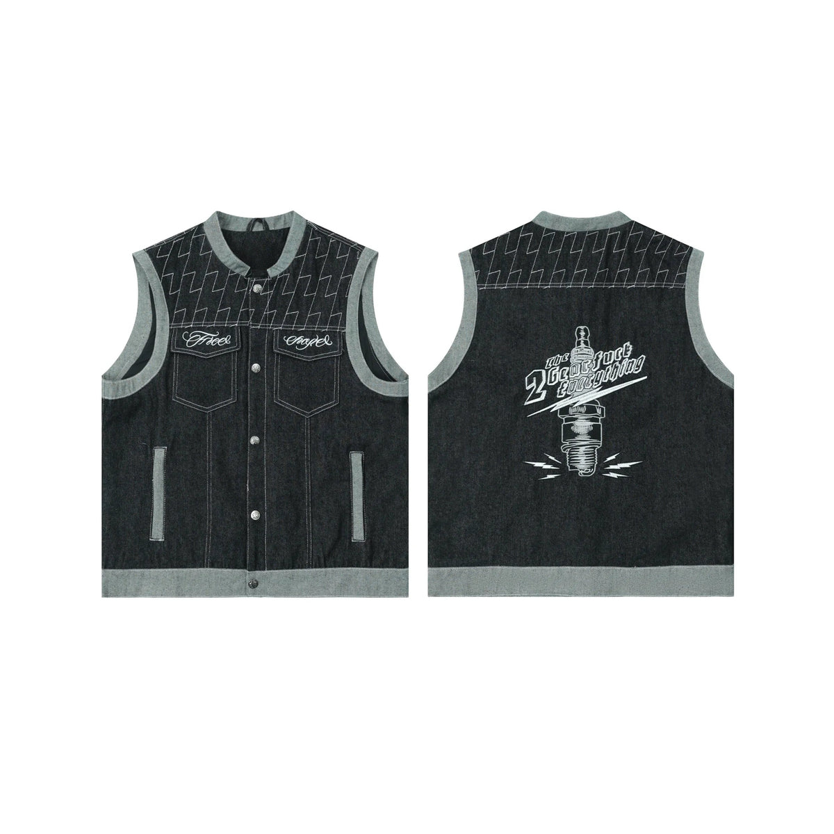 Vintage Racer Denim Vest