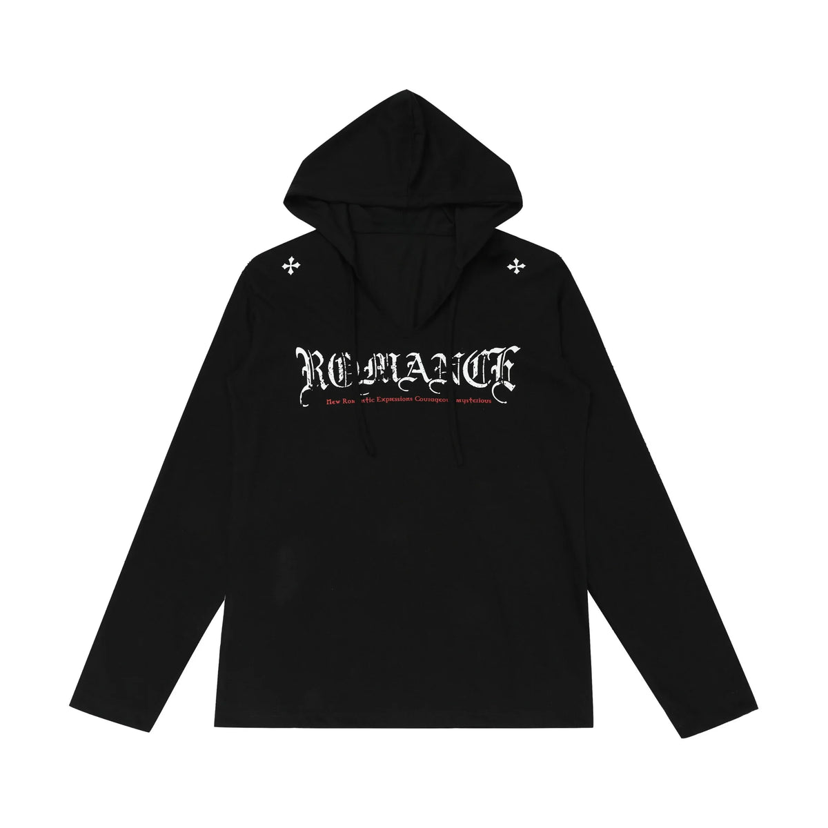 Gothic Logo Hooded Long Sleeve