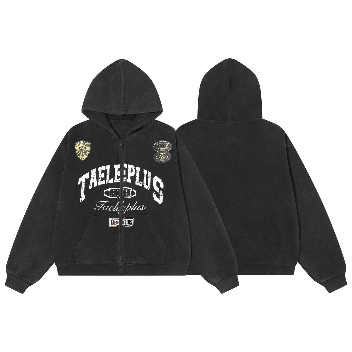 Vintage Badge Zip Hoodie